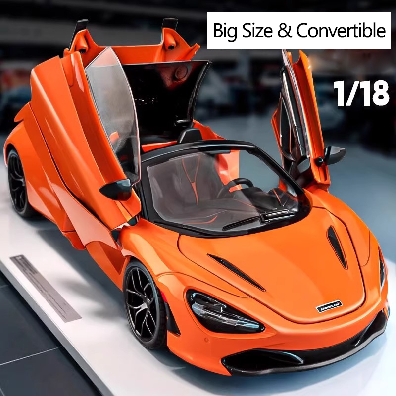 1:18 Scale ขนาดใหญ่ McLaren 720s โลหะของเล่นรถDiecastยานพาหนะงานอดิเรกคอลเลกชันตกแต่ง