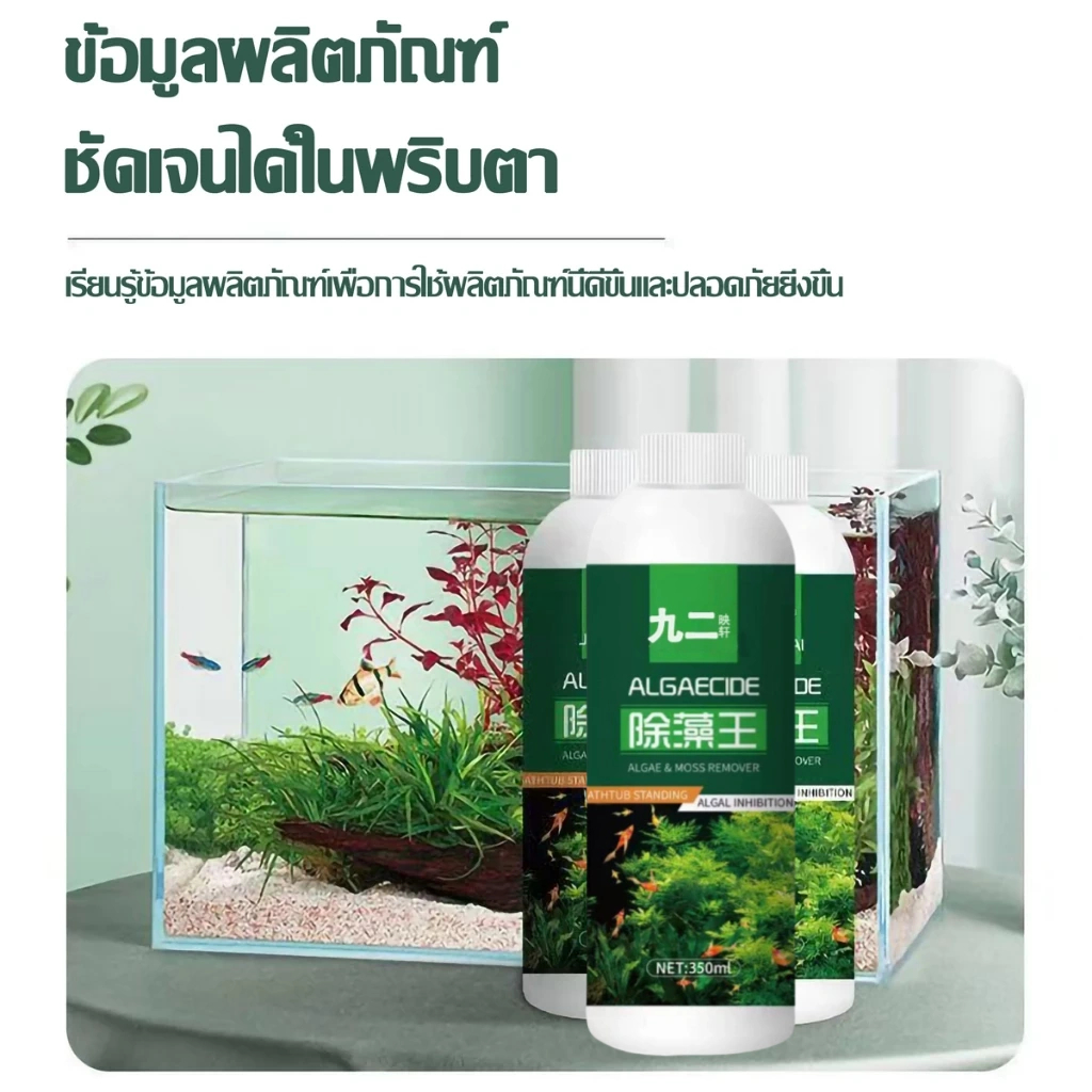 กําจัดตะไคร่ในตู้ปลา กําจัดตะไคร่ในตู้ปลา กําจัดตะไคร่ กําจัดน้ําเขียว ล้างบ่อปลา - รูปที่ 2