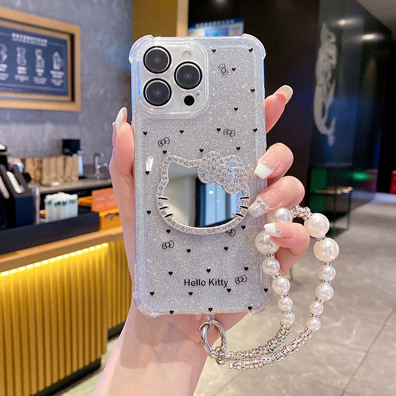 SAMSUNG สําหรับSamsung A15 A16 A17 A14 A13 A12 A22 A23 A32 A52 A54 A55 A56 A50S A57 A05S A06 A07 Kittyกระจกเคสโทรศัพท์นุ่ม ราคา ถูกที่สุด ดีลบีเคเค แกลเลอรีภาพที่ 5