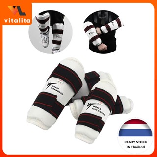 (ชุด 4 ชิ้น) อุปกรณ์เทควันโด รวมถึงการ์ดติดผนัง แผ่นรองสนับแ…