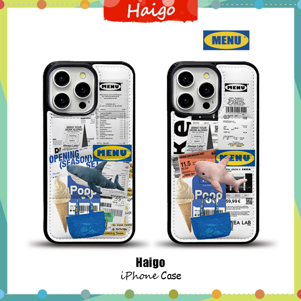 เคสโทรศัพท์พลาสติกแข็งลงแจ็คเก็ต MENU ป้ายเหมาะสําหรับ iPhone 17 Air 16 16PRO 16PROMAX 15PRO 15PROMA