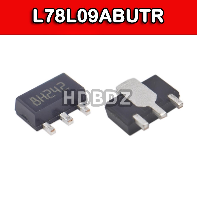 10~20PCS L78L09ABUTR  SOT-89  8H*** เครื่องปรับแรงดันไฟฟ้าเชิงเส้น 0.1A IC SMD