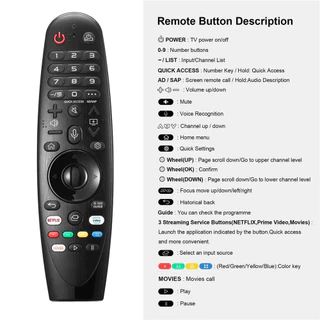 รีโมททีวี lg Magic Smart TV รีโมท magic remote lg แท้ มีคำสั่งเสียง remote tv lg มีปุ่ม Netflix
