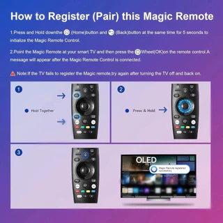 รีโมททีวี lg Magic Smart TV รีโมท magic remote lg แท้ มีคำสั่งเสียง remote tv lg มีปุ่ม Netflix