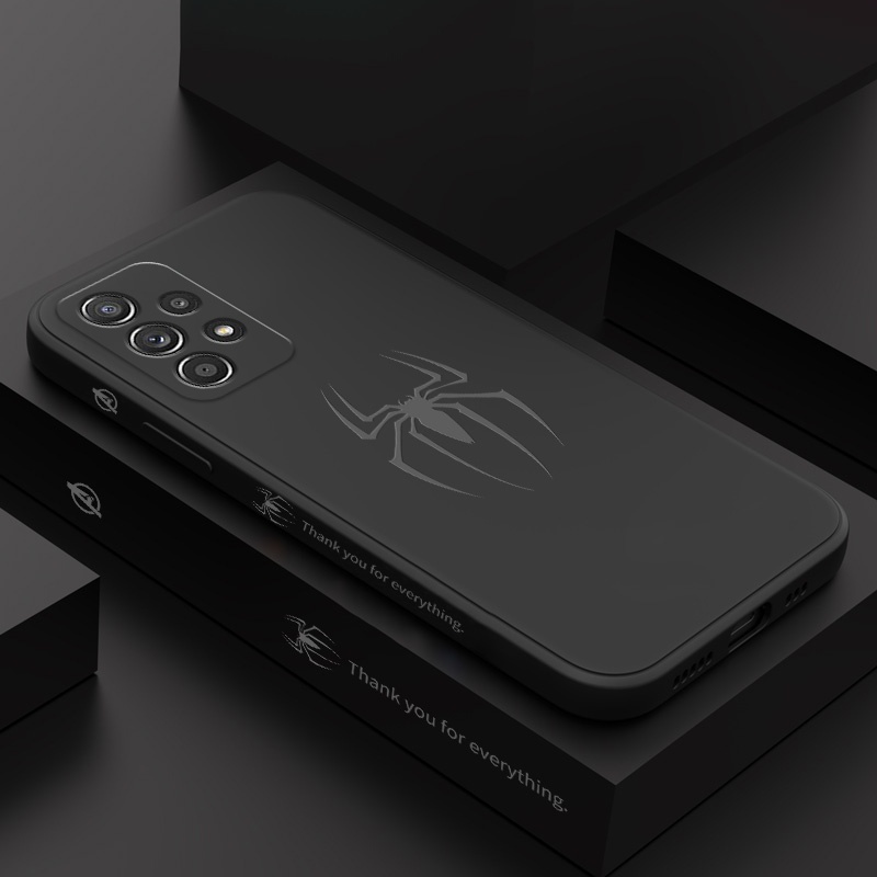 SAMSUNG เคสโทรศัพท์สําหรับSamsung Galaxy A72 A52 A52S A42 A32 A22 A12 A02 A02S 4G 5G Spiderรูปแบบซิลิโคน