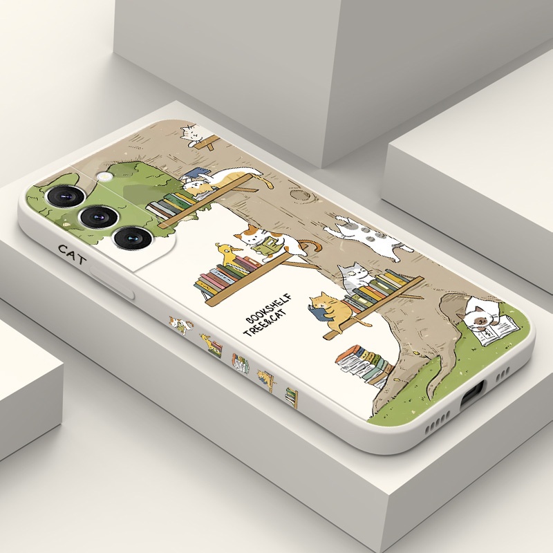 Tree Catเคสโทรศัพท์สําหรับOppo Reno 14 13 Pro 14F 13F 12 8 8T 7Z 4G 5Gซิลิโคน