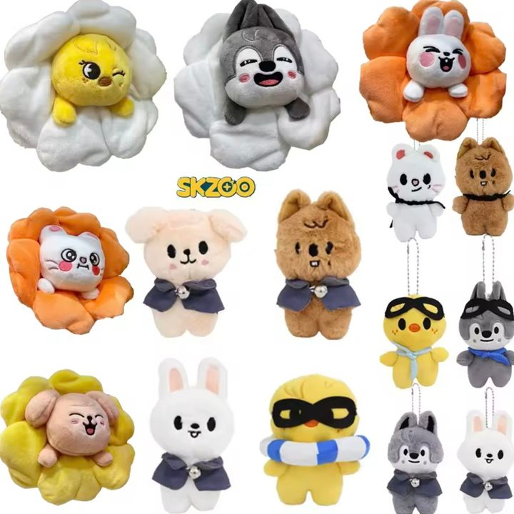 <Skzoo Collection>KPOP Skzoo Plush Toys, Skz Plushie Jiniret/Wolf Chan/Leebit/DWAEKKI/Jiniret/HAN Qu