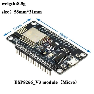 โมดูล WiFi ESP8266 NodeMCU V3 Lua พร้อมชิป CH340 บอร์ดพัฒนา IoT