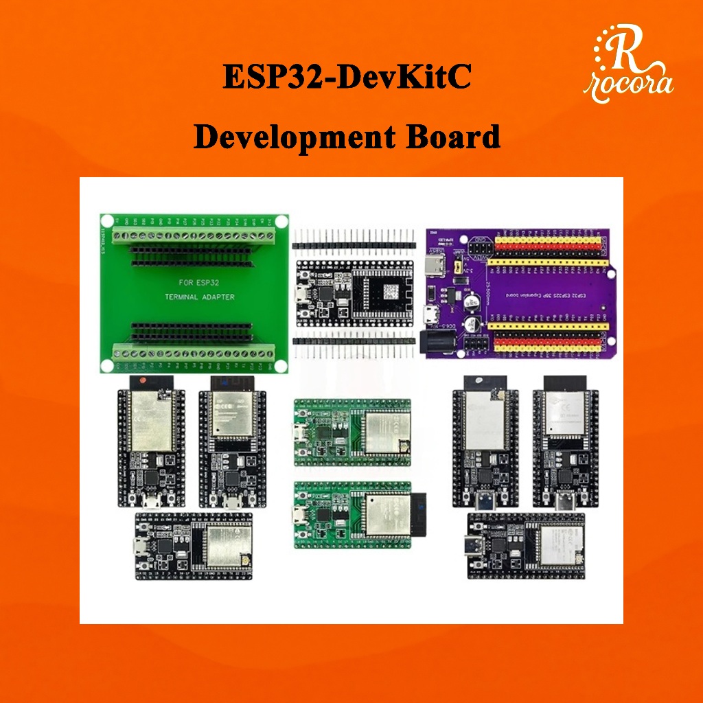 บอร์ดพัฒนา ESP32-DevKitC รองรับโมดูล ESP32-32D/32U พร้อม WiFi และ