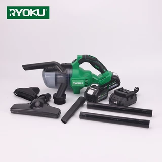 RYOKU 20V 16000Pa ใช้ในครัวเรือน เครื่องดูด มัลติฟังก์ชั่น 3 หัวแปรง ถอดเปลี่ยนได้ เครื่องดูดฝุ่นไร้สาย แรงดูดทรงพลัง ทำความสะอาด