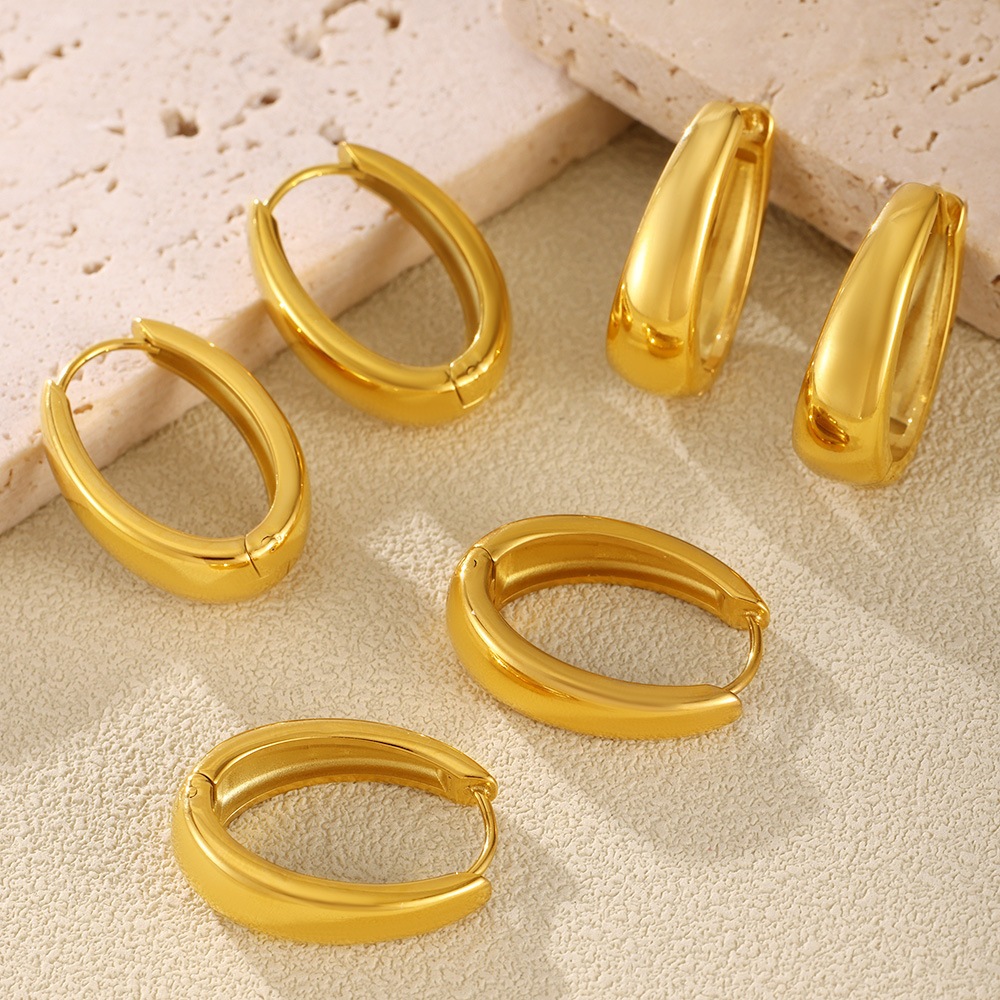 ต่างหูเหล็กไทเทเนียมสําหรับผู้หญิง earings ฮาร์ดแวร์ ต่างหูทรงหยดน้ํา สร้อยคอทองสําหรับผู้หญิง 14 U