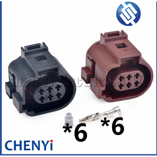 6 Pin ขั้วต่อกันน้ําอัตโนมัติ Sensor ปลั๊กสายรัดลวด 6Q0 973 713A 6Q0973713เอ 6คิว0973713 1เจ09737131
