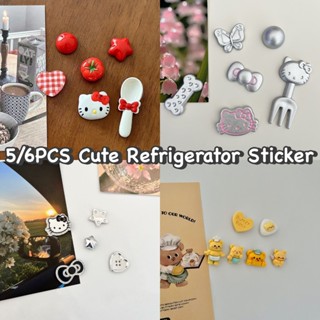 5/6ชิ้นชุด อิน น่ารักสีแดงชุด เคที แมวเนยหมีตู้เย็นสติกเกอร์…