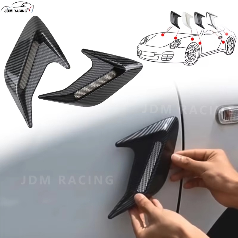 สติกเกอร์รถด้านข้าง Air Flow ลาย Shark Gills กันน้ํา 2 ชิ้น