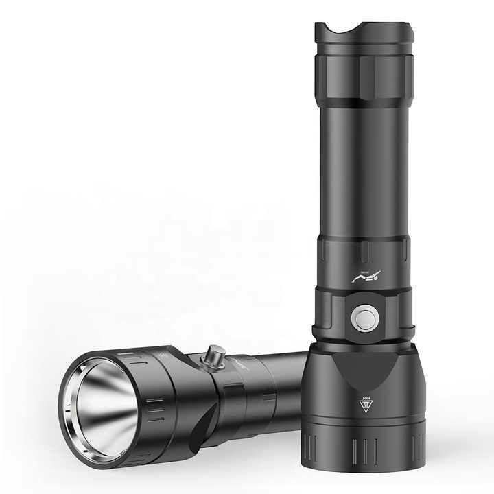 ดําน้ํา FlashLight ใต้น้ํา XHP50 IP68 ไฟฉายดําน้ํากันน้ําตกปลาไฟฉายใต้น้ําพร้อมเชือกเส้นเล็กป้องกันก