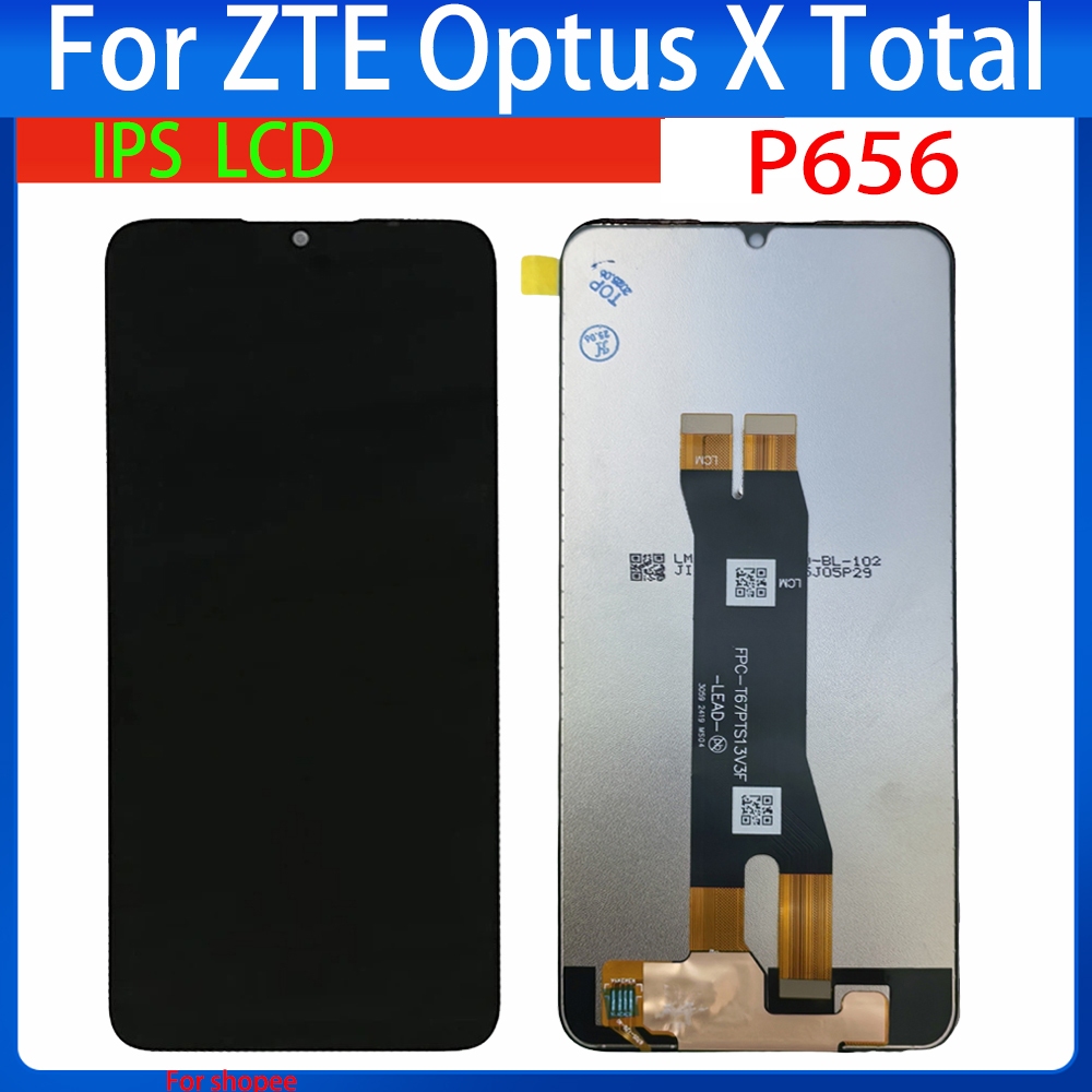 6.75 "IPs สําหรับ ZTE Optus X-Total P656 จอแสดงผล LCD Touch Screen Digitizer Assembly Repair สําหรับ