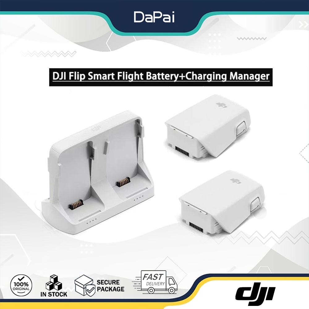 DJI Flip โดรนแบตเตอรี่บินอัจฉริยะ (3110mAh) + ตัวจัดการการชาร์จขนาน เหมาะสําหรับอุปกรณ์เสริมการบินโด
