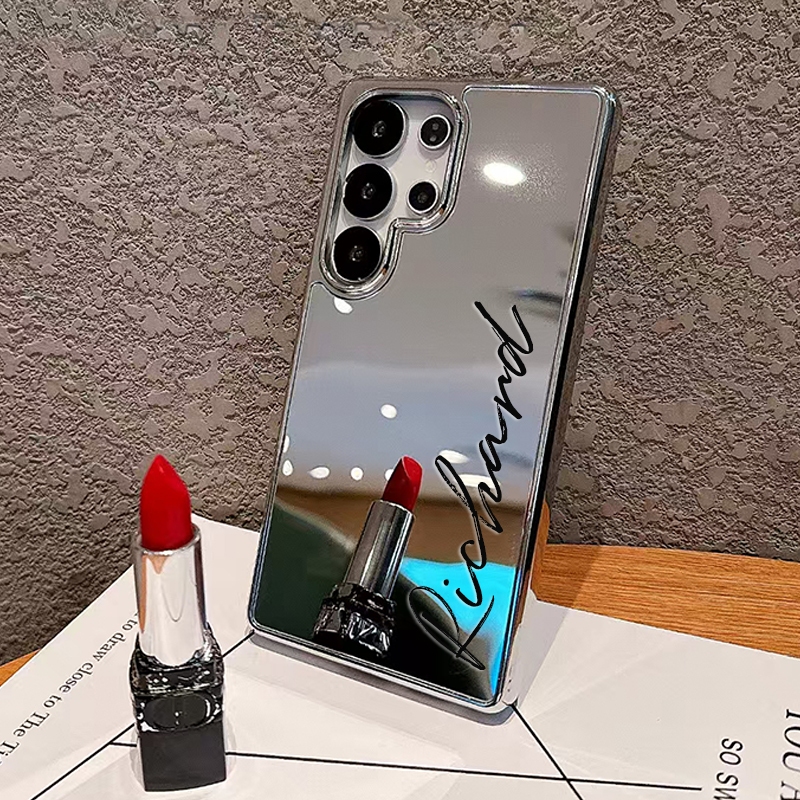 เคสโทรศัพท์ข้อความแบบกําหนดเองด้วยไฟฟ้าใหม่สําหรับเคส Samsung Galaxy s25 Ultra s24 Ultra