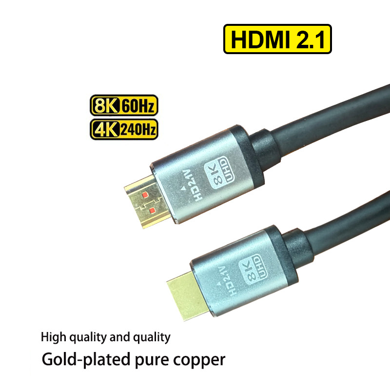สาย HDMI 2.1 คุณภาพสูง ระดับ 8K แกนทองแดงแท้ชุบทอง รับ 8K@60Hz/4K@240Hz ความเร็ว 48Gbps พร้อมระบบ eA