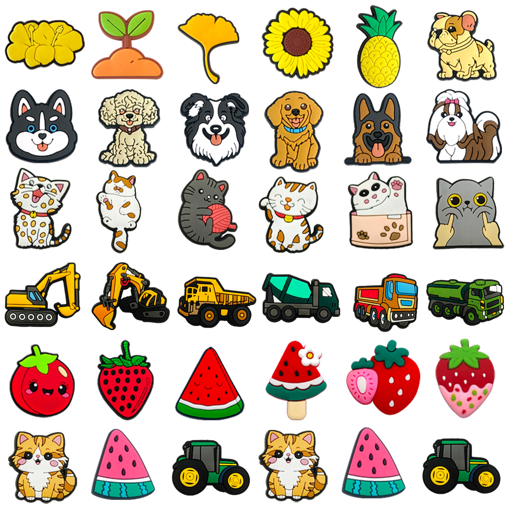 MEIDJ charms พวกรองเท้าแตะ ออกแบบการ์ตูน ผลิตจาก PVC สำหรับตกแต่งรองเท้าแตะ