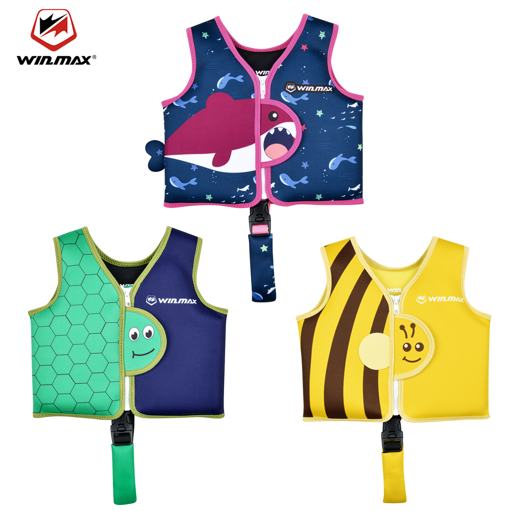 Winmax เสื้อชูชีพเด็กเด็กชุดว่ายน้ํา Assist ชุดว่ายน้ําว่ายน้ําการฝึกอบรมการลอยตัวสําหรับ 1–9 ปี