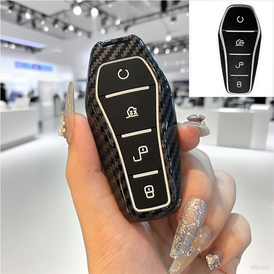 ABS พลาสติกแข็ง พวงกุญแจรถ เคสกุญสำหรับรถ BYD ATTO 3 / Dolphin / พวงกุญแจรถ เคสกุญแจ สำหรับรถ BYD Atto 3 / Dolphin / Seal/ Sealion บีวายดี ของแต่งรถยนต์ พวงกุญแจ