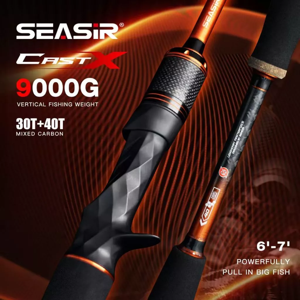 SEASIR Cast X เบ็ดตกปลาคาร์บอนไฟเบอร์ 1.83M-2.1M Zirconia ท่องเที่ยวแหวน Lure น้ําหนัก 7-25G 9KG Super Drag Spinning Rod & Casting Rod