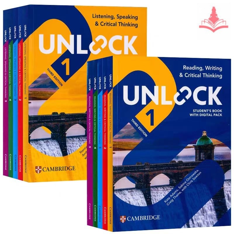 หนังสือเรียนและสมุดงานภาษาอังกฤษสำหรับเด็กและนักเรียน—Student's Children's Textbook Workbooks“Cambridge English Unlock 3nd Edition Listening & Speaking /Reading & Writing Skills Learning Level 1/2/3/4/5”