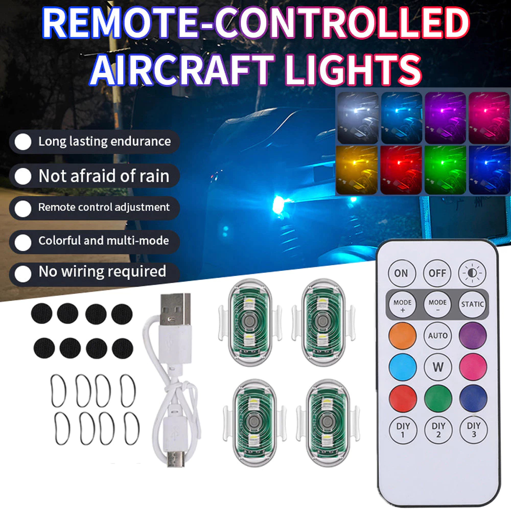 RGB LED Flash Universal ไฟเลี้ยว เหมาะสําหรับรถจักรยานยนต์/จักรยาน/รถยนต์/แคมป์รถจักรยานยนต์