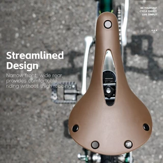 WEST BIKING เบาะรองนั่งแบบกันลื่นสไตล์เรโทรสำหรับจักรยานเสือหมอบ Brompton Bike เบาะนั่งจักรยานกลวงระบายอากาศดูดซับแรงกระแทกได้อย่างสบาย อุปกรณ์เสริมจักรยาน