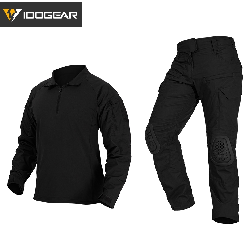 IDOGEAR ยุทธศาสตร์ G4 ชุดยูนิฟอร์ม BDU เสื้อและกางเกงพร้อมแผ่นป้องกัน เสื้อผ้าการฝึกอบรมระบายอากาศ 3005