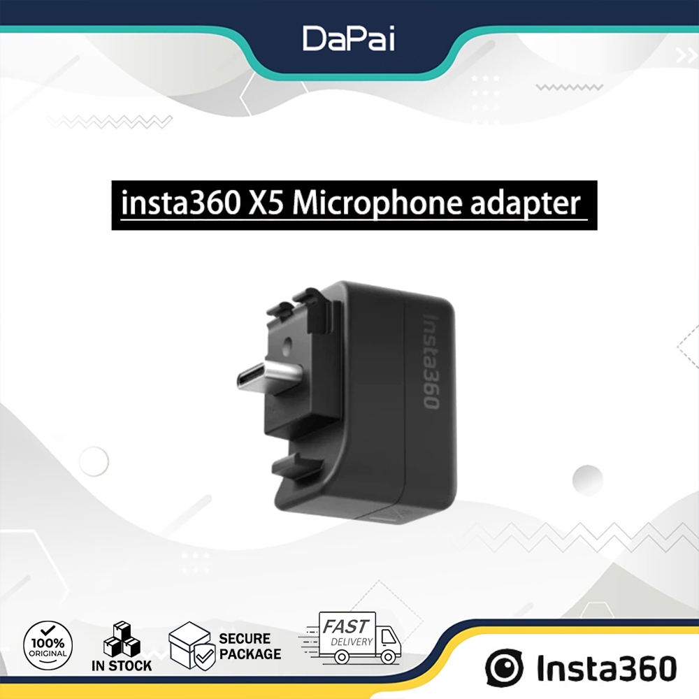 อะแดปเตอร์ไมโครโฟน insta360 X5 สําหรับทั้งการชาร์จและไมโครโฟนภายนอกสําหรับอุปกรณ์เสริม insta360 X5