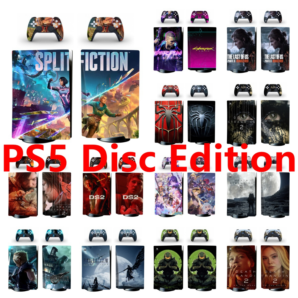 32 สีสติกเกอร์ผิวใช้งานร่วมกับ Sony Playstation 5 Fat Disc Edition ไวนิล Decal Wrap ฟิล์มป้องกันสําห
