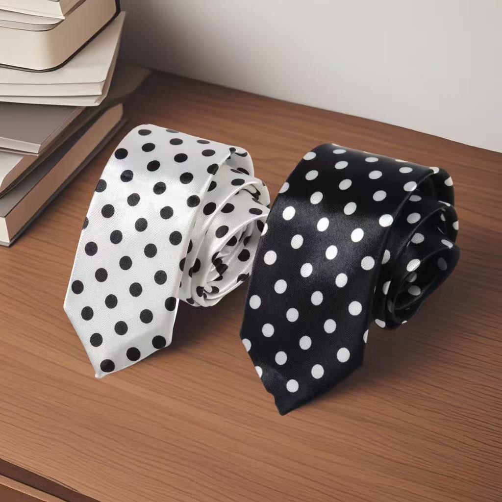 Professionals Polka Dot เนคไทสําหรับนักเรียนกว้าง 5 ซม. ธุรกิจอย่างเป็นทางการ Tie งานแต่งงานคอสวมใส่
