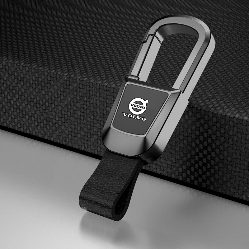 ทนทานรถพวงกุญแจโลหะผสมสังกะสีแหวน Fob พร้อมสายคล้องคอโลโก้สําหรับ Volvo S90 S80 S70 V90 V60 XC-90 XC