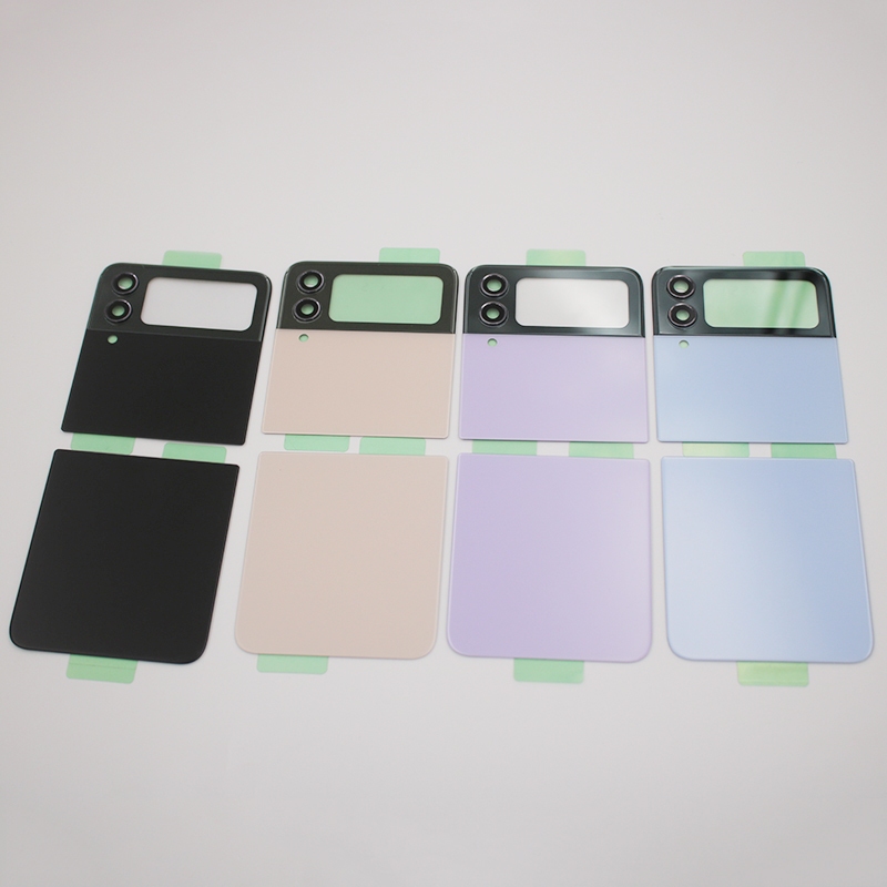 แบตเตอรี่แก้วฝาหลังกรณีซ่อมอะไหล่สําหรับ Samsung Galaxy Z Flip 4 Flip4 5G F7210 F721U/B/N ฝาครอบแบตเ