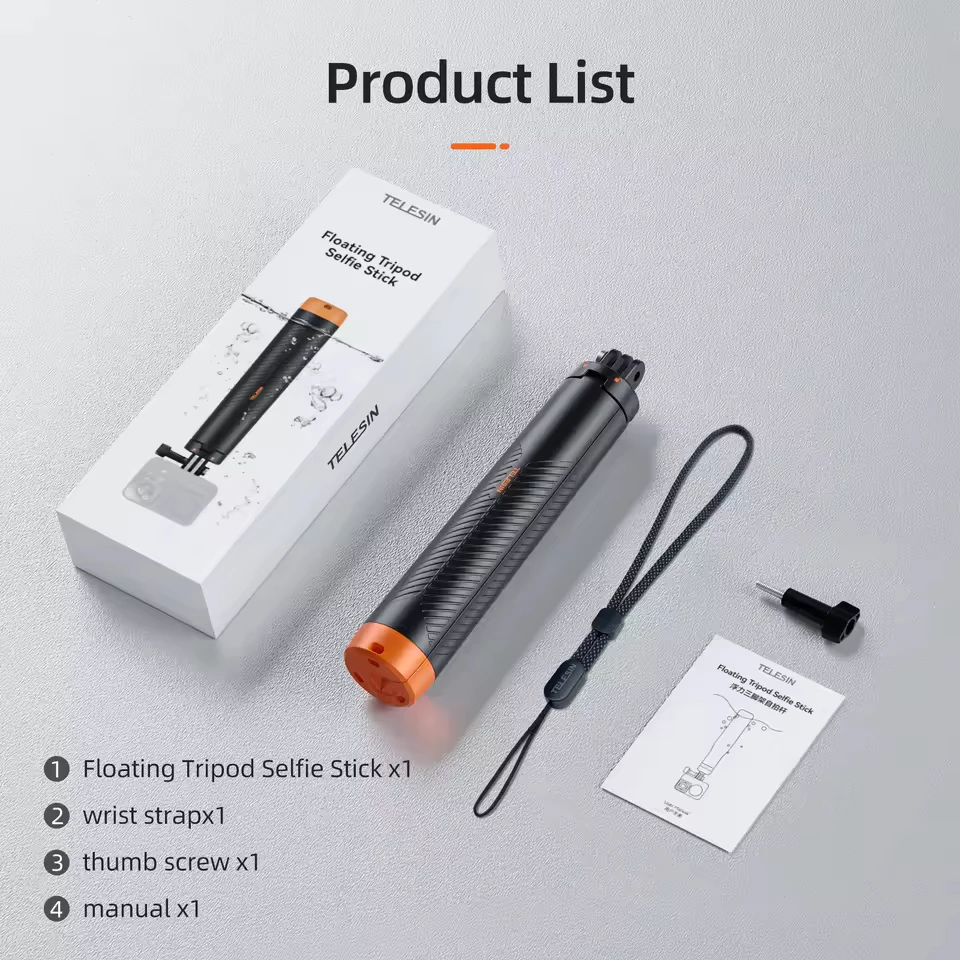 Telesin Buoyancy rod Floating tripod selfie stick for Gopro/Insta360 / DJI Osmo360 / Action 5Pro/4/3 thumbnail 9