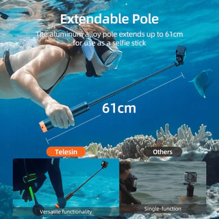 Telesin Buoyancy rod Floating tripod selfie stick for Gopro/Insta360 / DJI Osmo360 / Action 5Pro/4/3