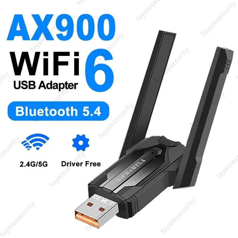 AX900 Adaptador Wifi6 อะแดปเตอร์ USB 3.0 2.4G/5Ghz เครือข่าย Wifi 6 802.11AX Ethernet 900Mbps การ์ดเ