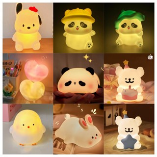 โคมไฟข้างเตียง รูปการ์ตูนกระต่ายน่ารัก สําหรับตกแต่งบ้าน