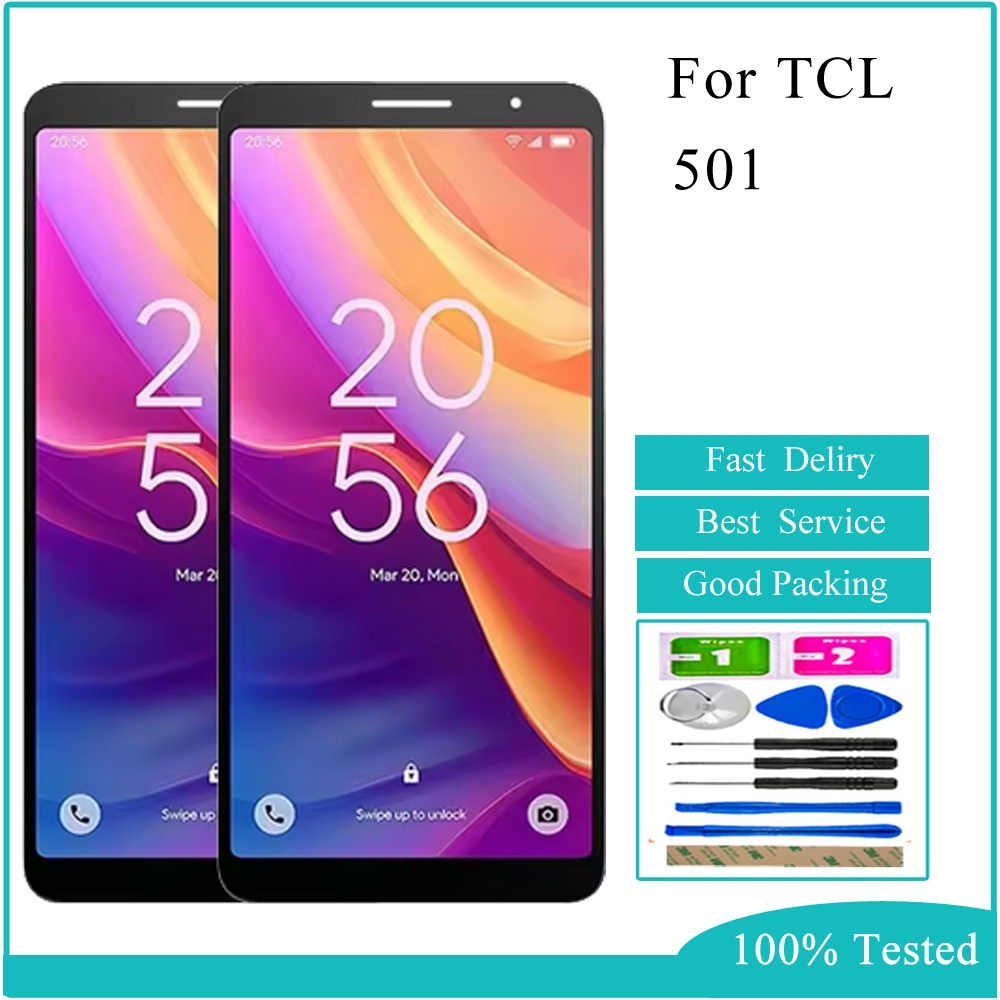 สําหรับ TCL 501 T433D จอแสดงผล LCD หน้าจอสัมผัสเปลี่ยน