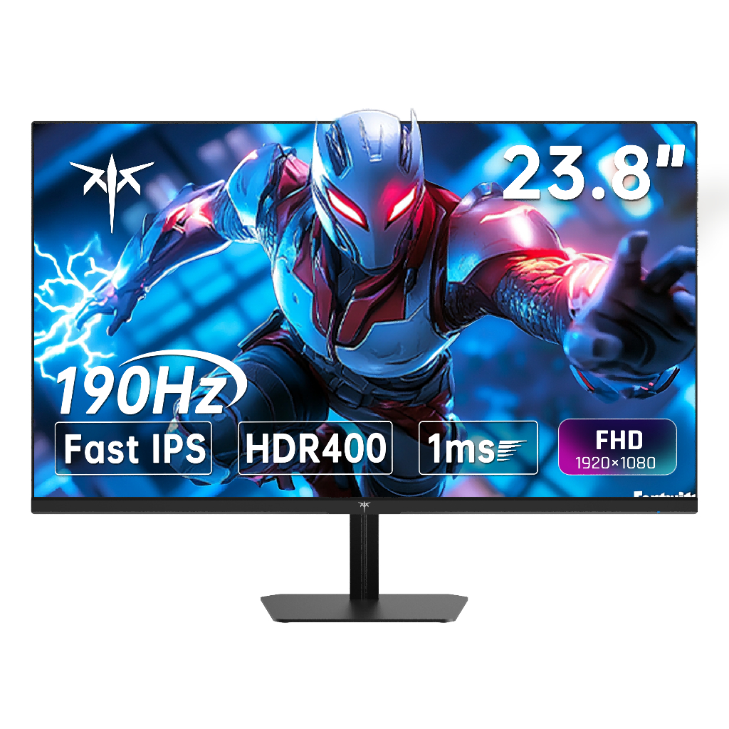 KTC 24 นิ้ว FHD 190Hz/180Hz Gaming Monitor,HDR 400 Fast IPS หน้าจอ, 1000:1 Contrast 1920*1080P PC Mo