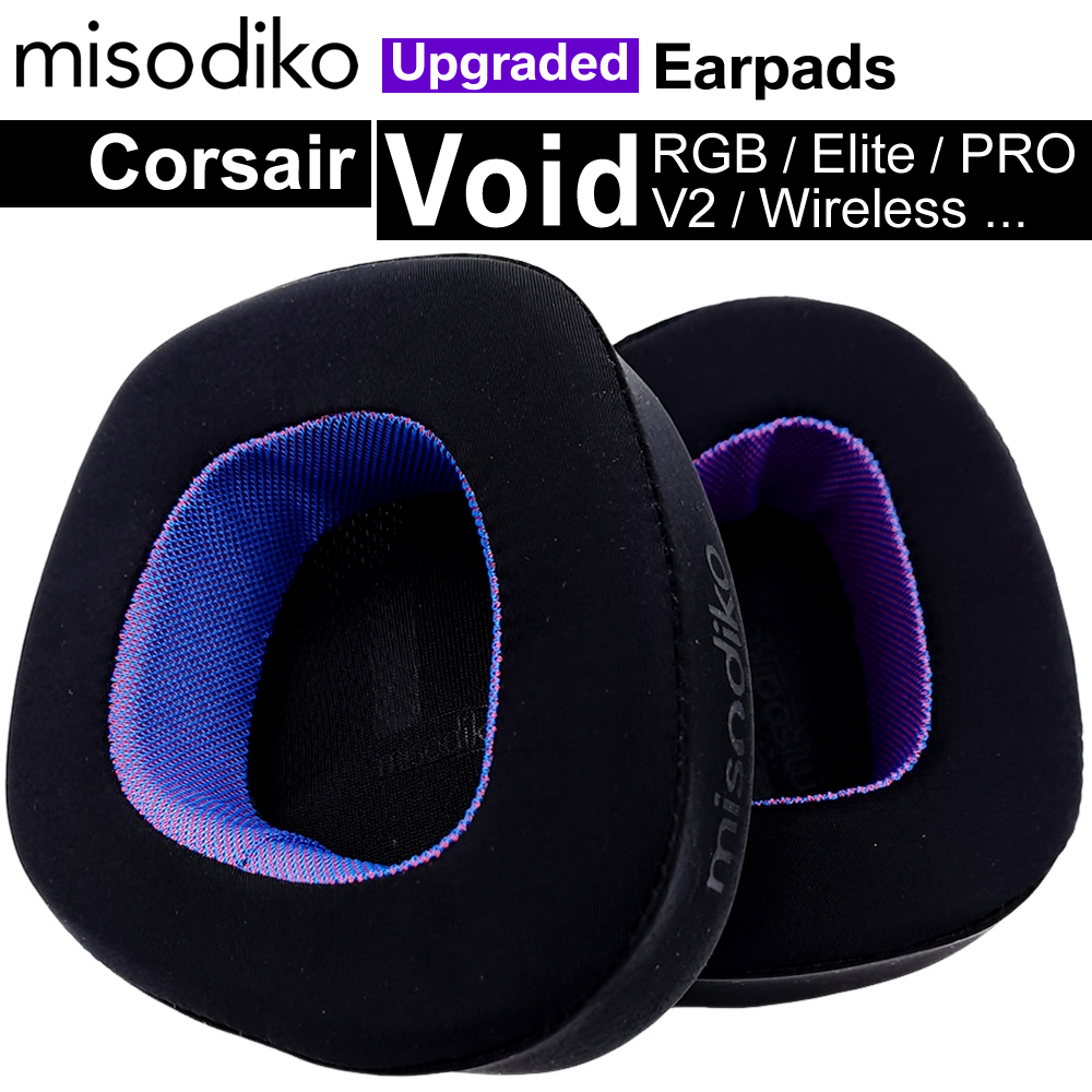 Misodiko เบาะหูฟัง แบบเปลี่ยน สําหรับหูฟังเกมมิ่ง Corsair Void Void Elite Void PRO