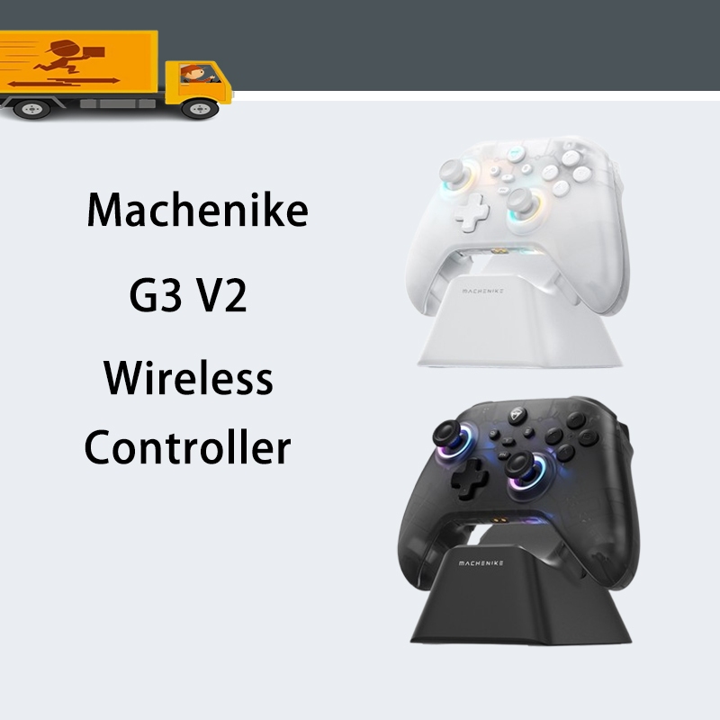 Machenike G3 V2 Tri-Mode Wireless Gaming Controller พร้อมแท่นชาร์จ, Hall Effect 1000mAh แบตเตอรี่ Ga