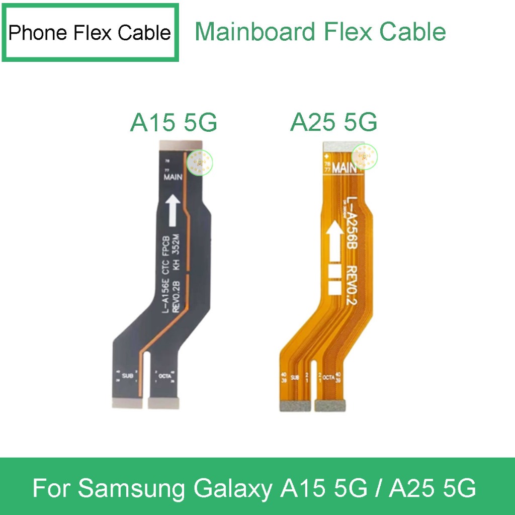 เมนบอร์ด Flex Cable สําหรับ Samsung Galaxy A15 5G / Samsung Galaxy A25 5G โทรศัพท์กระดานหลัก Flex อะ