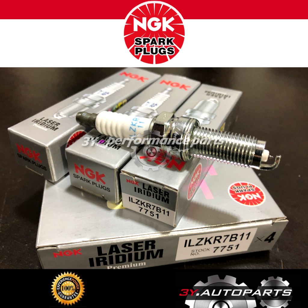 NGK ILZKR7B-11 หัวเทียนอิริเดียม (@4 ชิ้น) สําหรับ Honda Accord 2008-2016, CR-V 2.4 2012-2016