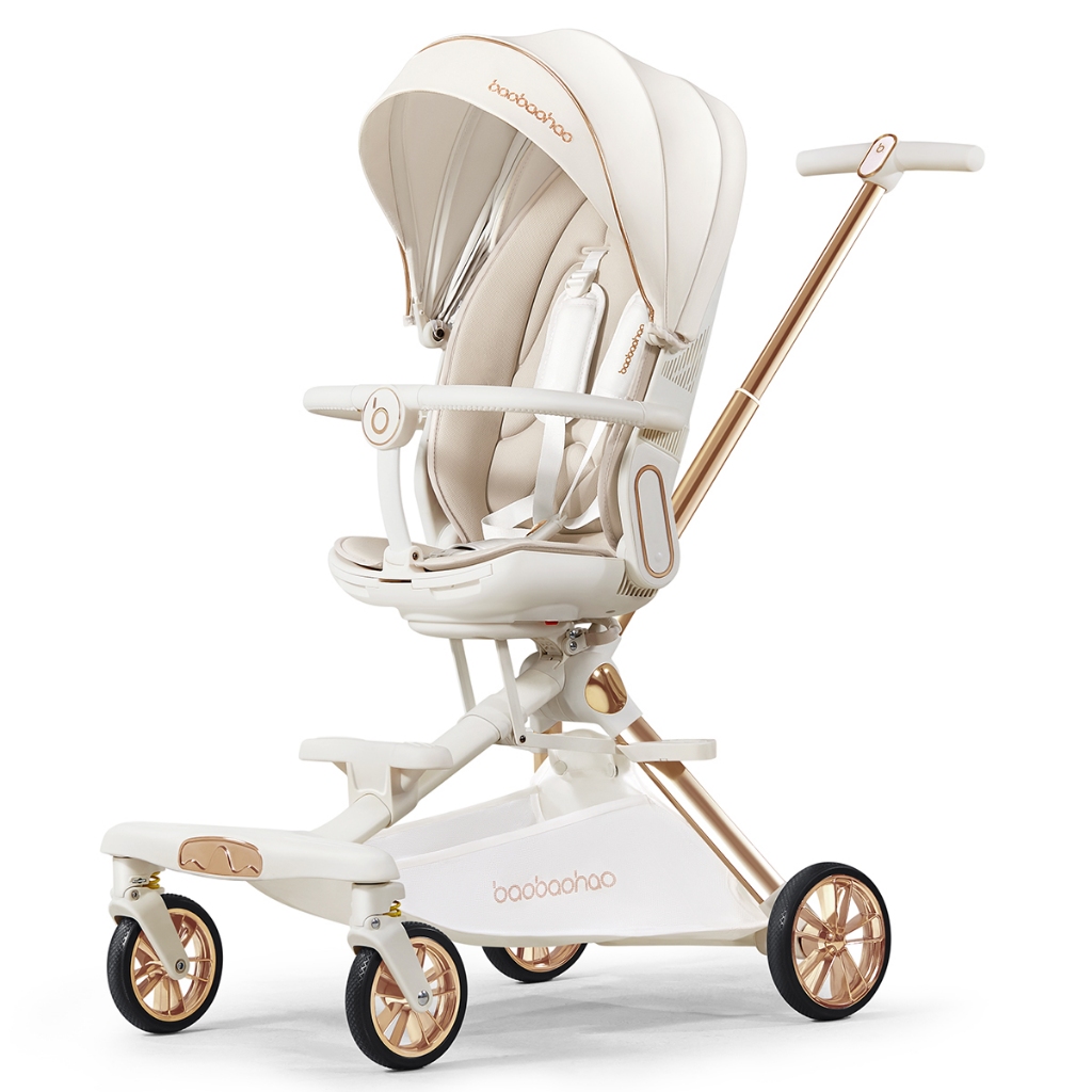 Baobaohao V16plus รถเข็นเด็ก 2 ทางพับได้น้ําหนักเบา Cabin Travel Pram พร้อมถาด