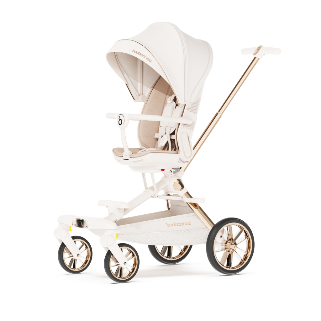 Baobaohao V16max รถเข็นเด็ก 2 ทาง All Terrain รถเข็นเด็กน้ําหนักเบาพับได้พร้อมแผ่นรับประทานอาหาร