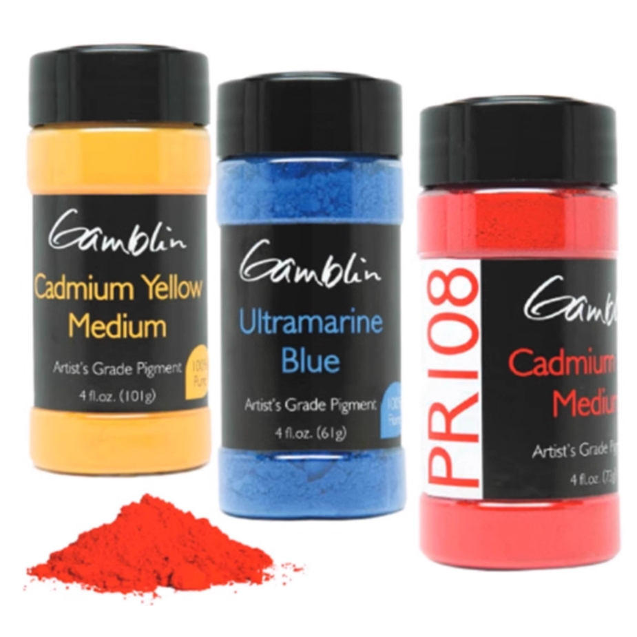 อเมริกัน GAMBLIN GAMBLIN ภาพวาดสีผง Handmade ภาพวาดสีน้ํามัน Tampera Pigment ชอล์กพาสเทล