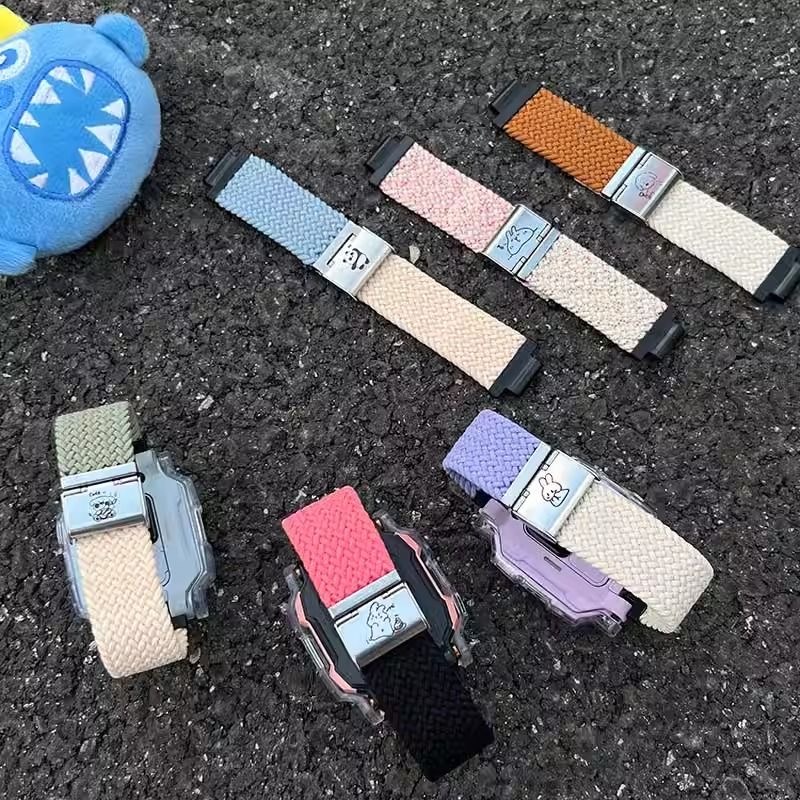 สำหรับ Imoo Z1 Z2 Z6 Z7 สายนาฬิกา วัสดุไนลอน สายนาฬิกาข้อมือ สองสี สายนาฬิกา imoo Z6 สายรัดอินเทรนด